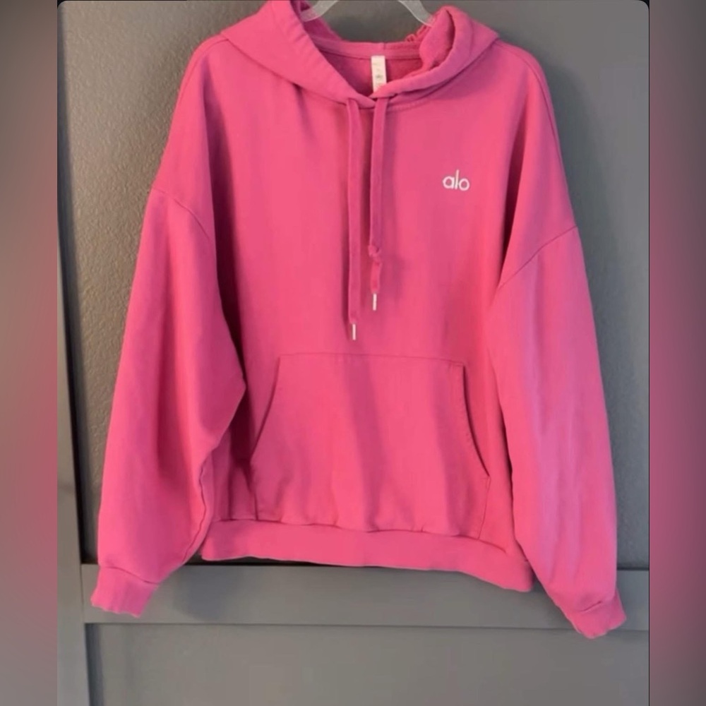 ALO Yoga Pink Pullover Hoodie